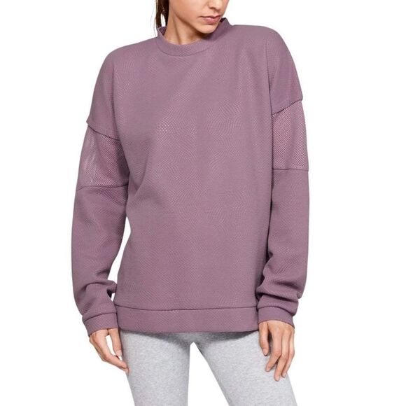 Under Armour Dusty Purple Move Light Tunic Crewneck Sweatshirt - Picture 1 of 13